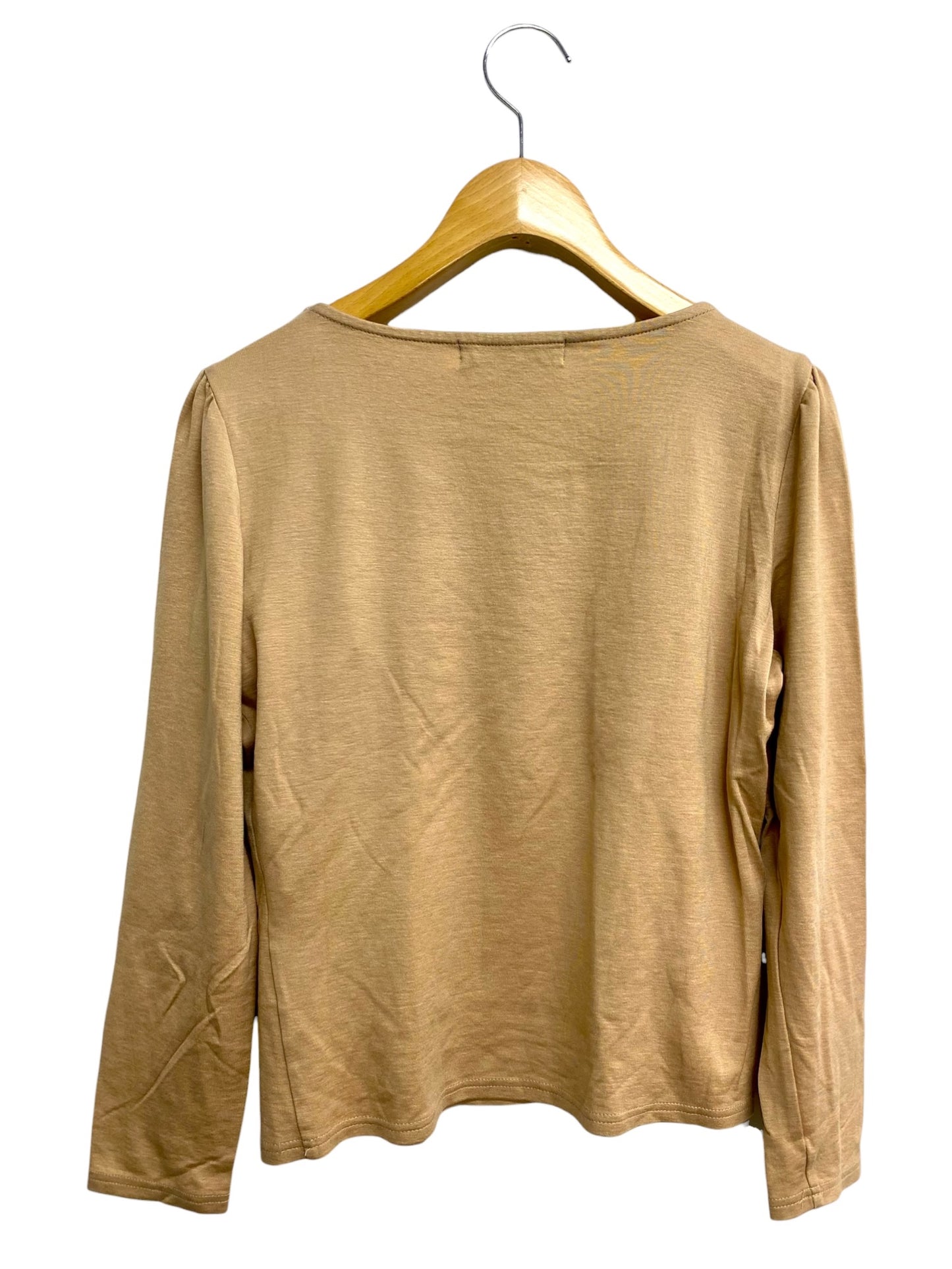 エムズグレイシー 225514 Tシャツ カットソー 40 ブラウン フラワーモチーフ スパンコール ITAET1MSPQDS 【SALE】