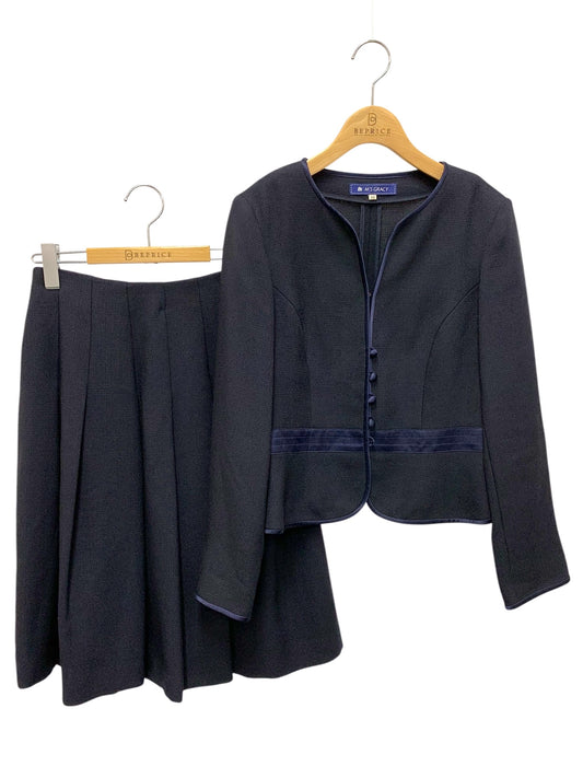 エムズグレイシー セットアップ 38 ネイビー ノーカラー ITANAGREBC50