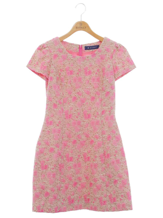 エムズグレイシー 521102 ワンピース 40 ピンク ツイード フラワーモチーフ IT2PUZN80FKW