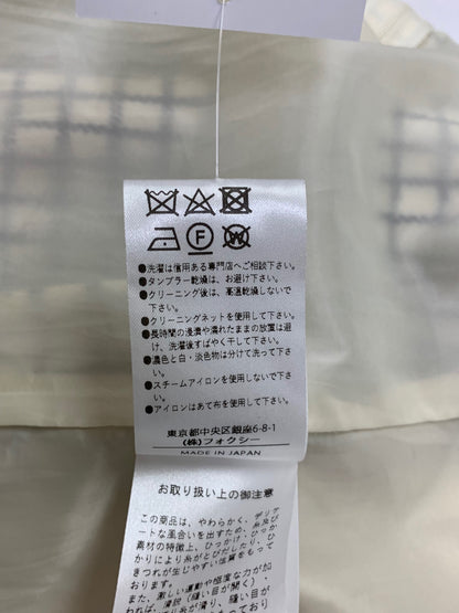 フォクシーブティック 43891 ワンピース 42 アイボリー チェック柄 ITUNUF5J1ZP2
