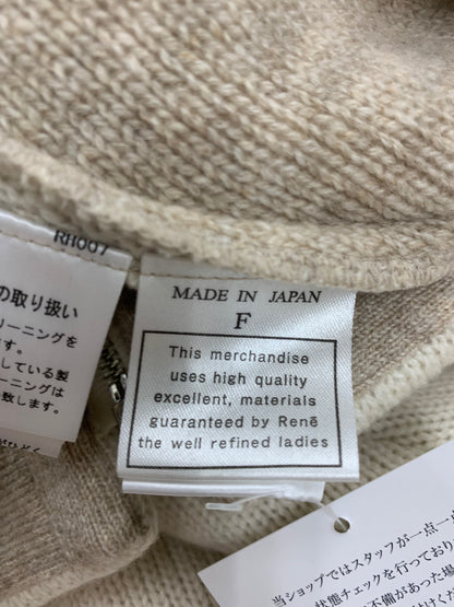 ルネ 6232050 ポンチョ F アイボリー カシミヤ混 フォックスファー ニット ケープ ITBNCIN7DBEO 【SALE】