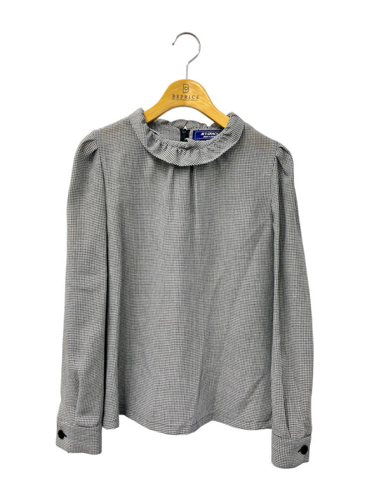 エムズグレイシー 010514 シャツ ブラウス 40 ブラック/グレー グレンチェック IT6UO5OJ7WNA