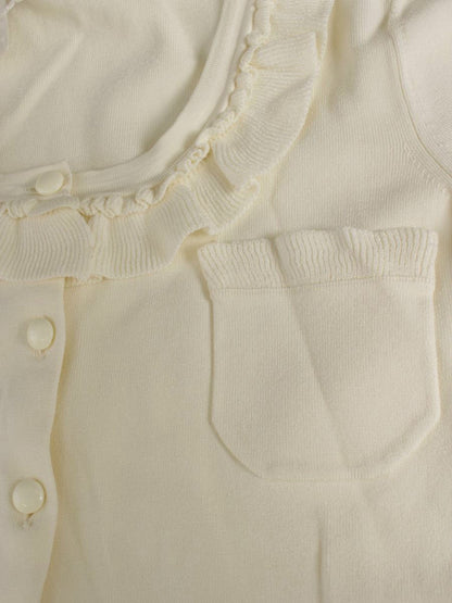 トゥービーシック W5F03-333-01 カーディガン 3 アイボリー 衿フリル ITJEUJX52J8G