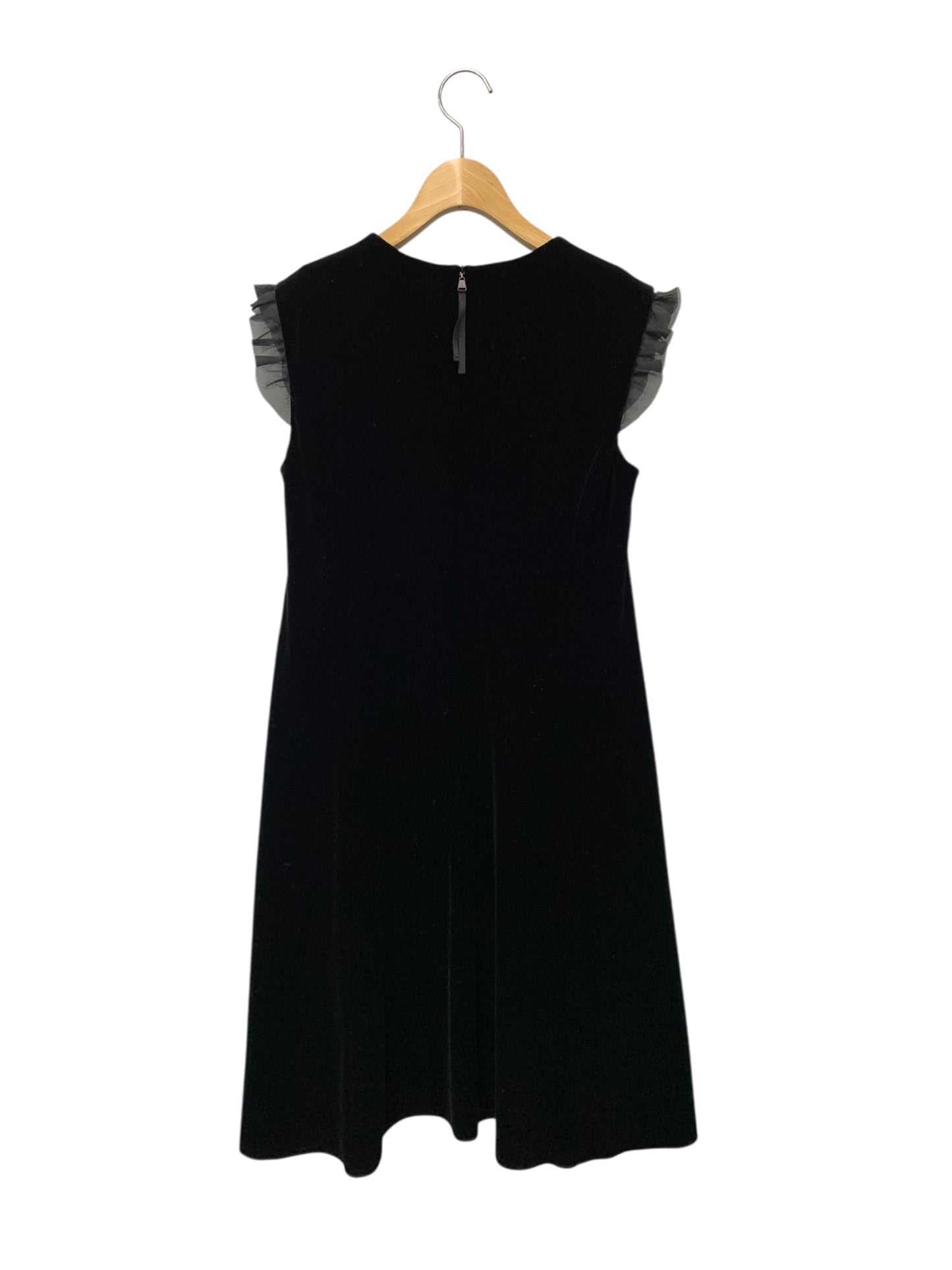 ベロアノワール by フォクシーニューヨーク Dress caddipeia 43864 ワンピース 40 ブラック フリル IT7IK0BAGNZ2