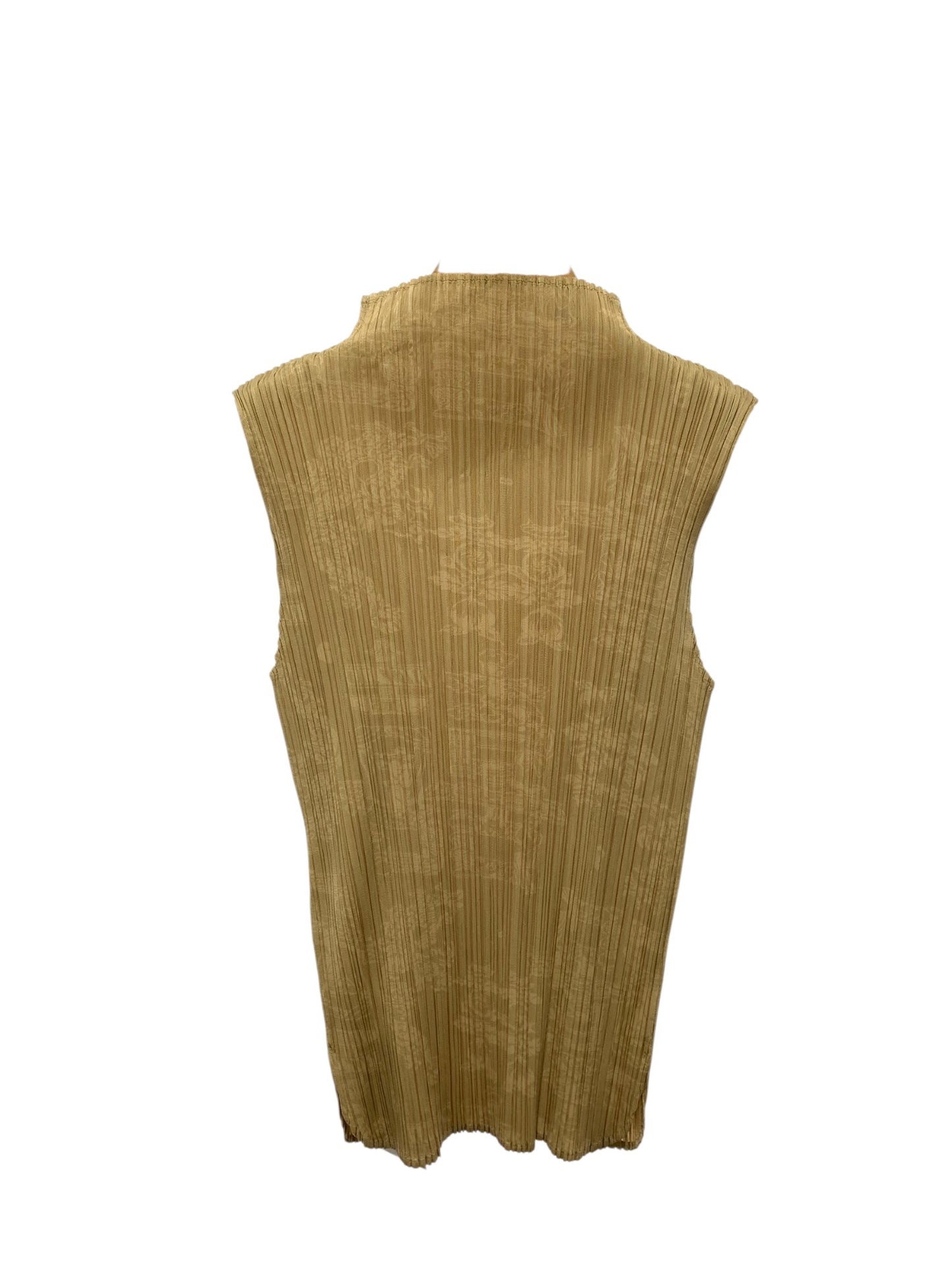 プリーツプリーズイッセイミヤケ PP41-JK721 ノースリーブカットソー 3 ゴールド ボトルネック IT6P9LNRPHUV 【SALE】