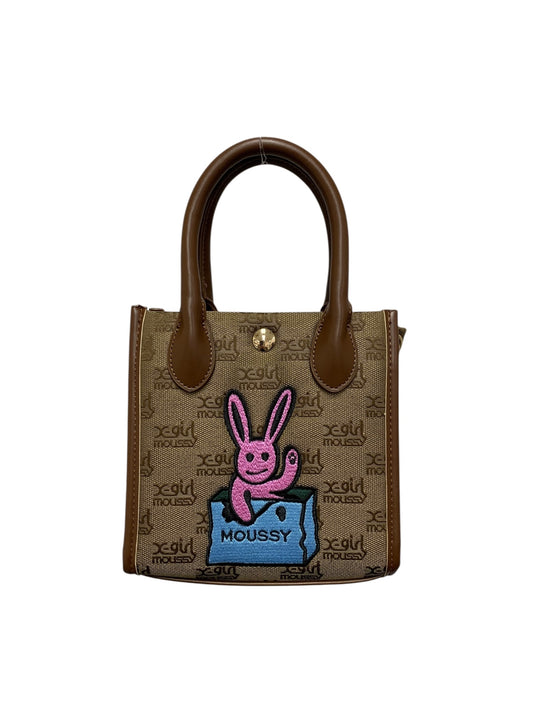 エックスガール MOUSSY コラボレート ショルダーバッグ ブラウン 総柄 ウサギ ITIM1KD026WM