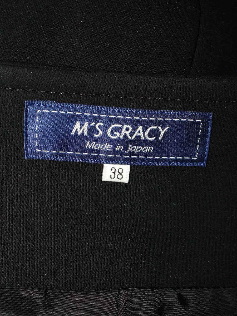 エムズグレイシー 914501 ジャケット 38 ブラック ノーカラー ブルゾン ITYOP3ZC6TA8