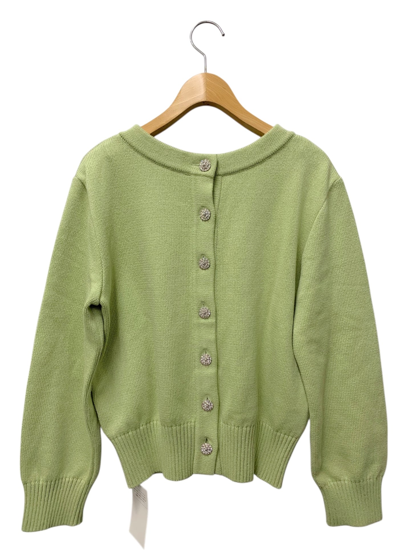 ルネ 6112990 ニット 34 グリーン バックボタン Vネック ITBOQKTVL3TC 【SALE】