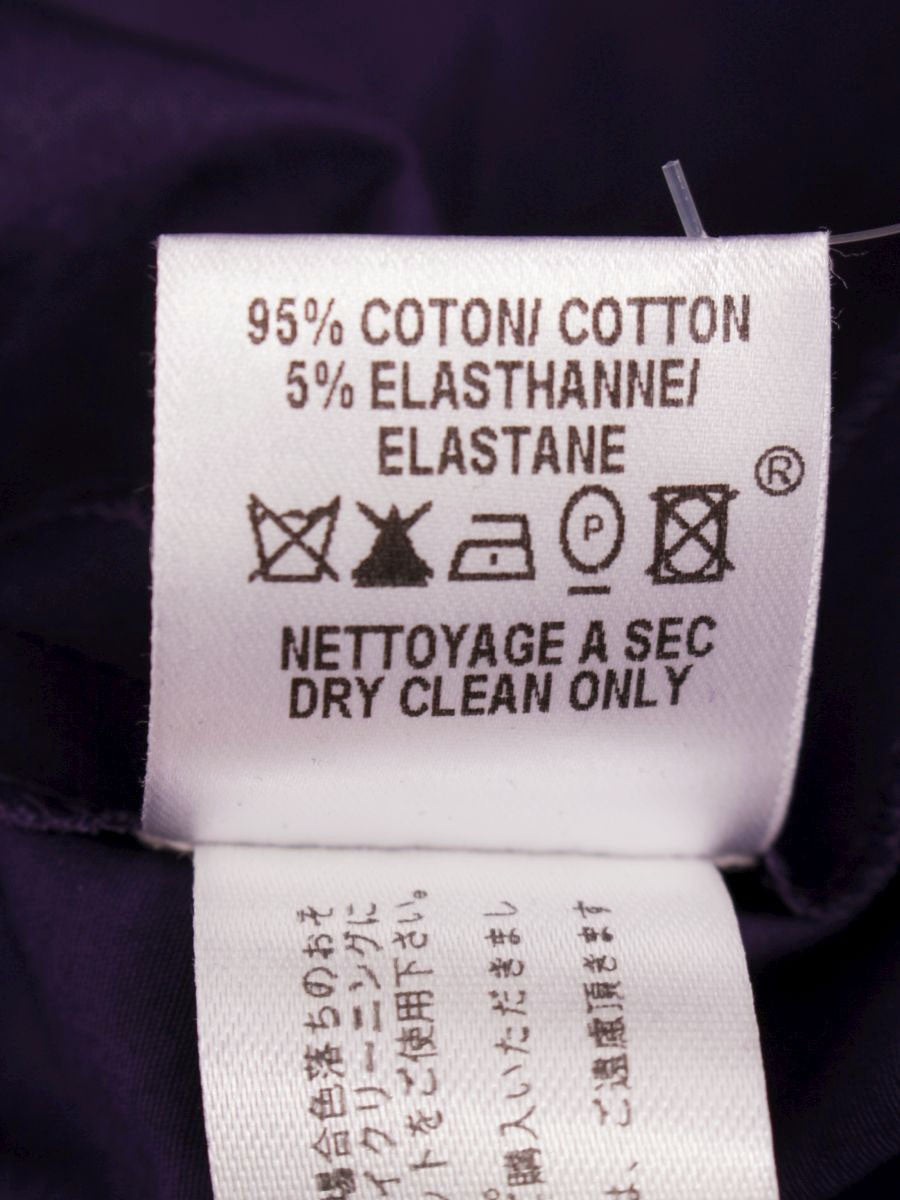 ポールカ 713EAC ワンピース 38 パープル Vネック リボン タックフレア ITBBTSFUM37F