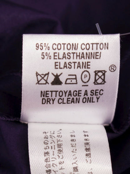 ポールカ 713EAC ワンピース 38 パープル Vネック リボン タックフレア ITBBTSFUM37F