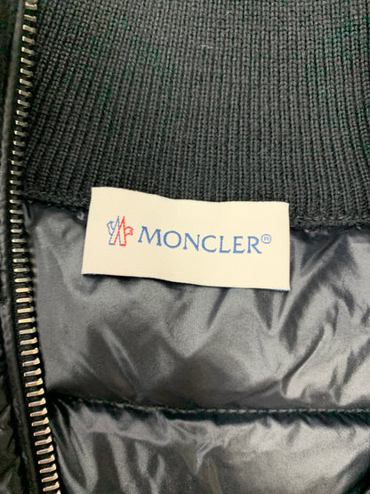 モンクレール CARDIGAN TRICOT 9B00018M1131 ダウンカーディガン S ブラック ジップアップ ITHUD0GCJUQW