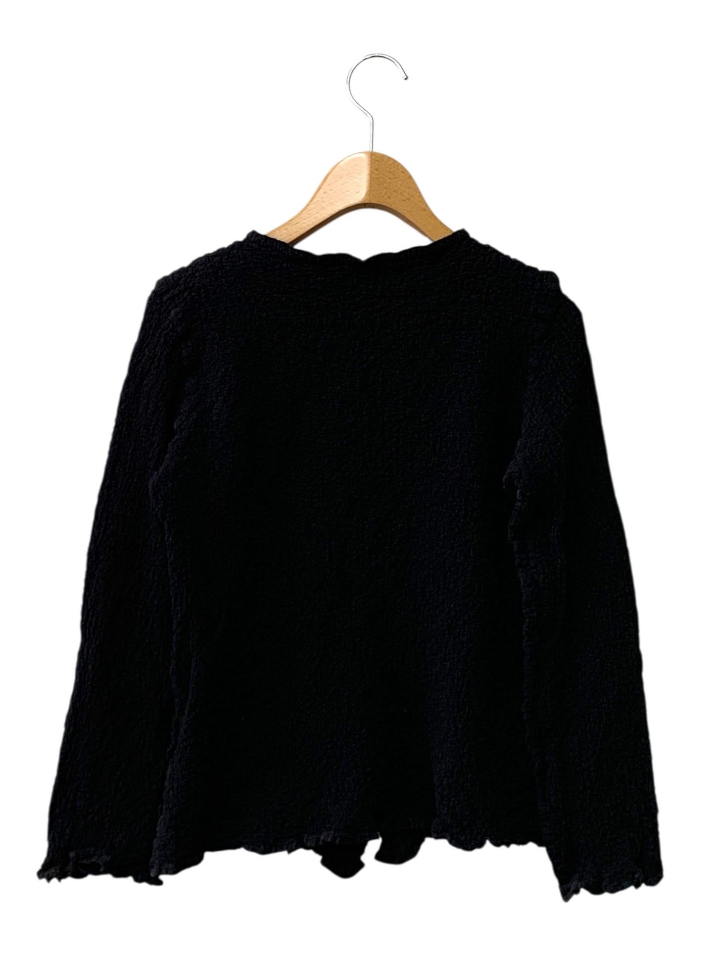 ミーイッセイミヤケ MI34FO009 カーディガン ブラック ちりめん ITLV1QQQK50C