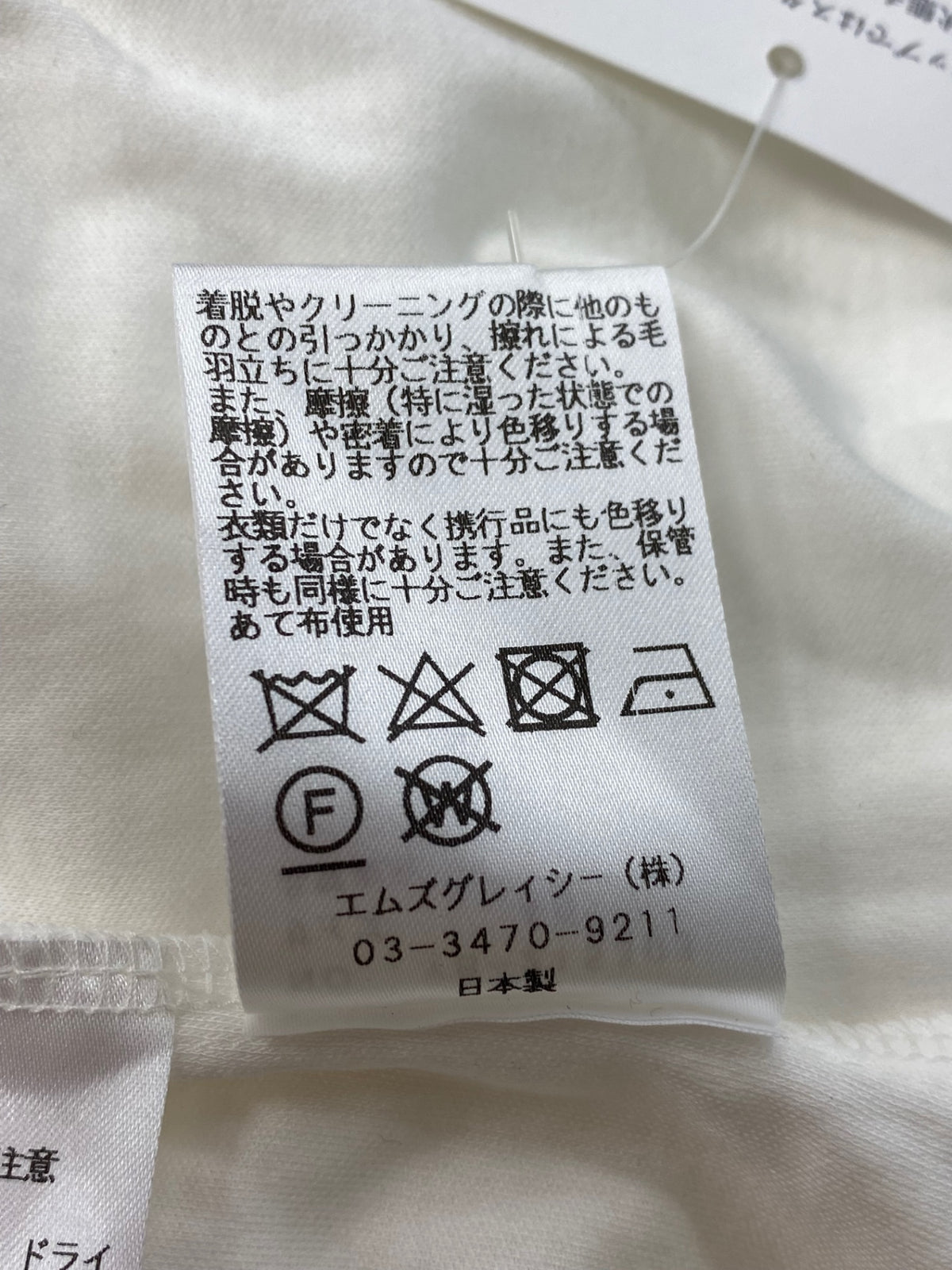 エムズグレイシー シアーリボン付きカットソー 215303 40 ホワイト リボン IT76A9MR5SLG