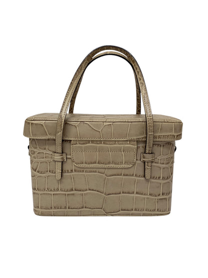 フォクシー ガトーショコラ バニティバッグ ベージュ レザー クロコ型押し 2way IT6M18WTCJDW