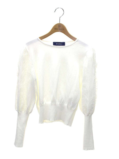 エムズグレイシー 418518 ニット 38 ホワイト レース ITZ232KX7SJS