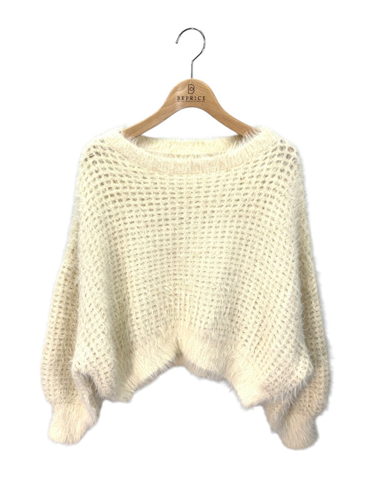 ダイアグラム シャギーメッシュニットトップ 0323443118 36 アイボリー ITZZWAVXG6Y4