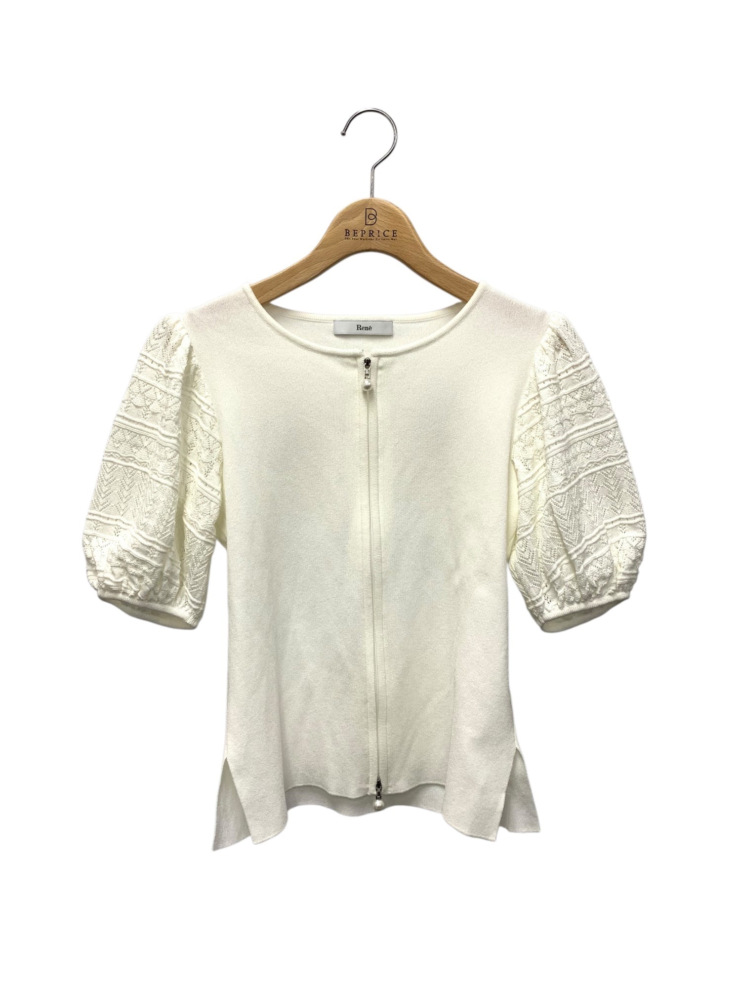 美品】Rene ルネ タグ付き ホワイト カーディガン 38