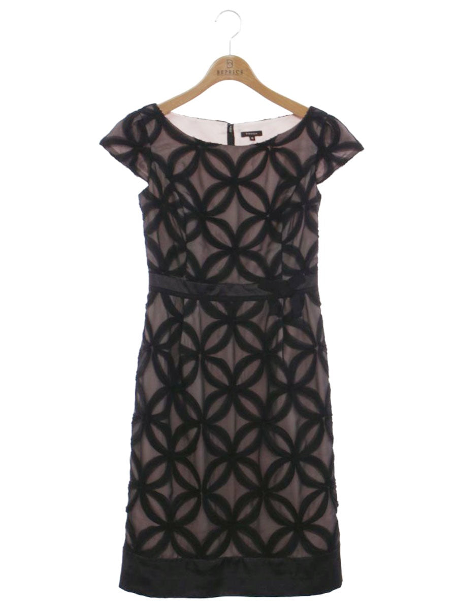 トッカ OPTONW0100 ワンピース 0 ブラック シフォン フラワーモチーフ IT5PX2SXQMN8