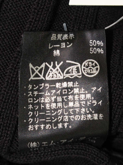 エムプルミエ A722-013 ニット 38 ブラック Vネック リブ IT9MKJ6OEA5G