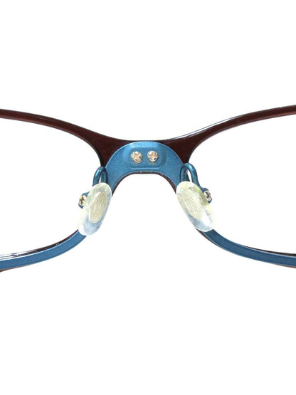 ベセペセ BP-3091 メガネ ブラウン/ブルー スクエア コンビフレーム IT25TZWGO980