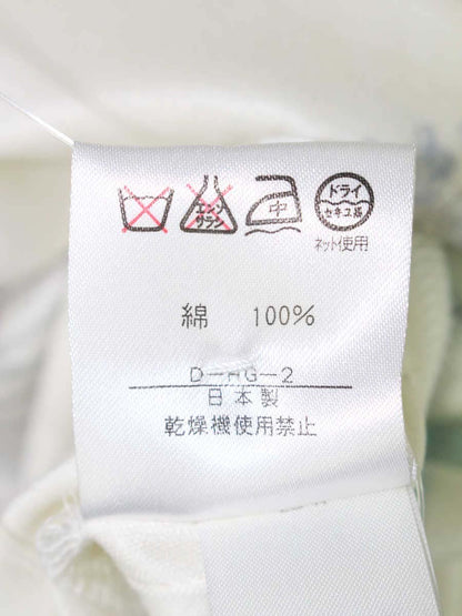 レオナールファッション 0339121 ブラウス M アイボリー コットン ロゴボタン シースルー フラワー IT17RWL90VYO