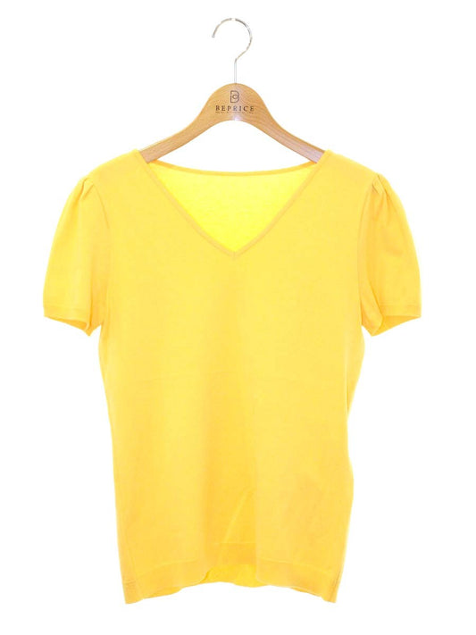 フォクシーブティック Knit Tops KOGAO 38094 ニット 40 イエロー ITMT9C2ONNDW