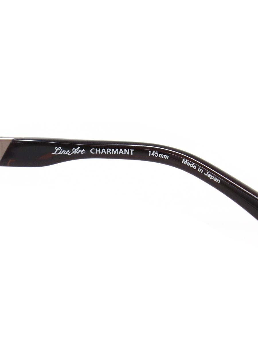 ラインアートシャルマン XL1846 眼鏡 メガネ ガンメタル ブラウン メタルフレーム ハーフリム スクエア IT8L74PE0U8S 【SALE】