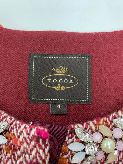 トッカ GINA コート COTOIA0300 4 レッド GIOLICA社 ツイード ITPFCL8SC75W