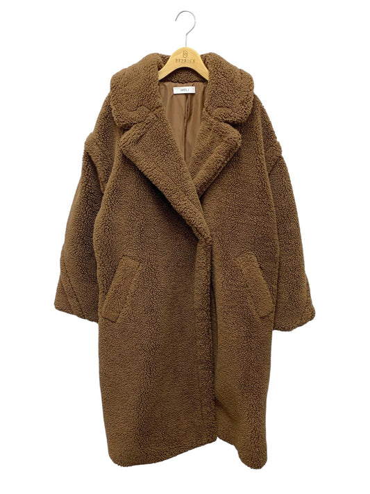 ミスジェイ フェイクファー テディベアコート 63828825 ボアコート 38 ブラウン ITUJOUECHOAD 【SALE】