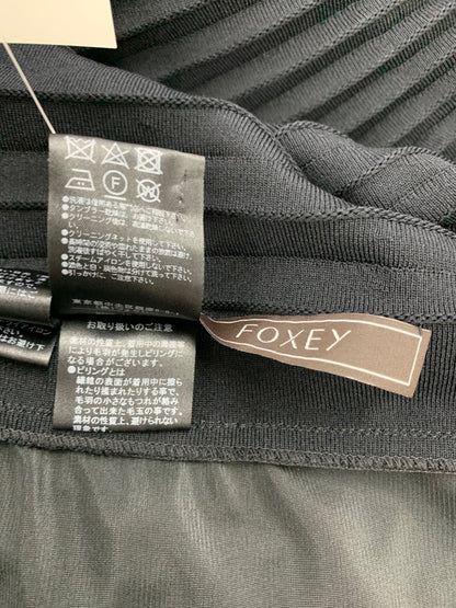 フォクシーブティック Pleated Knit Cardigan 36569 カーディガン 40 ブラック IT48I0OU258U