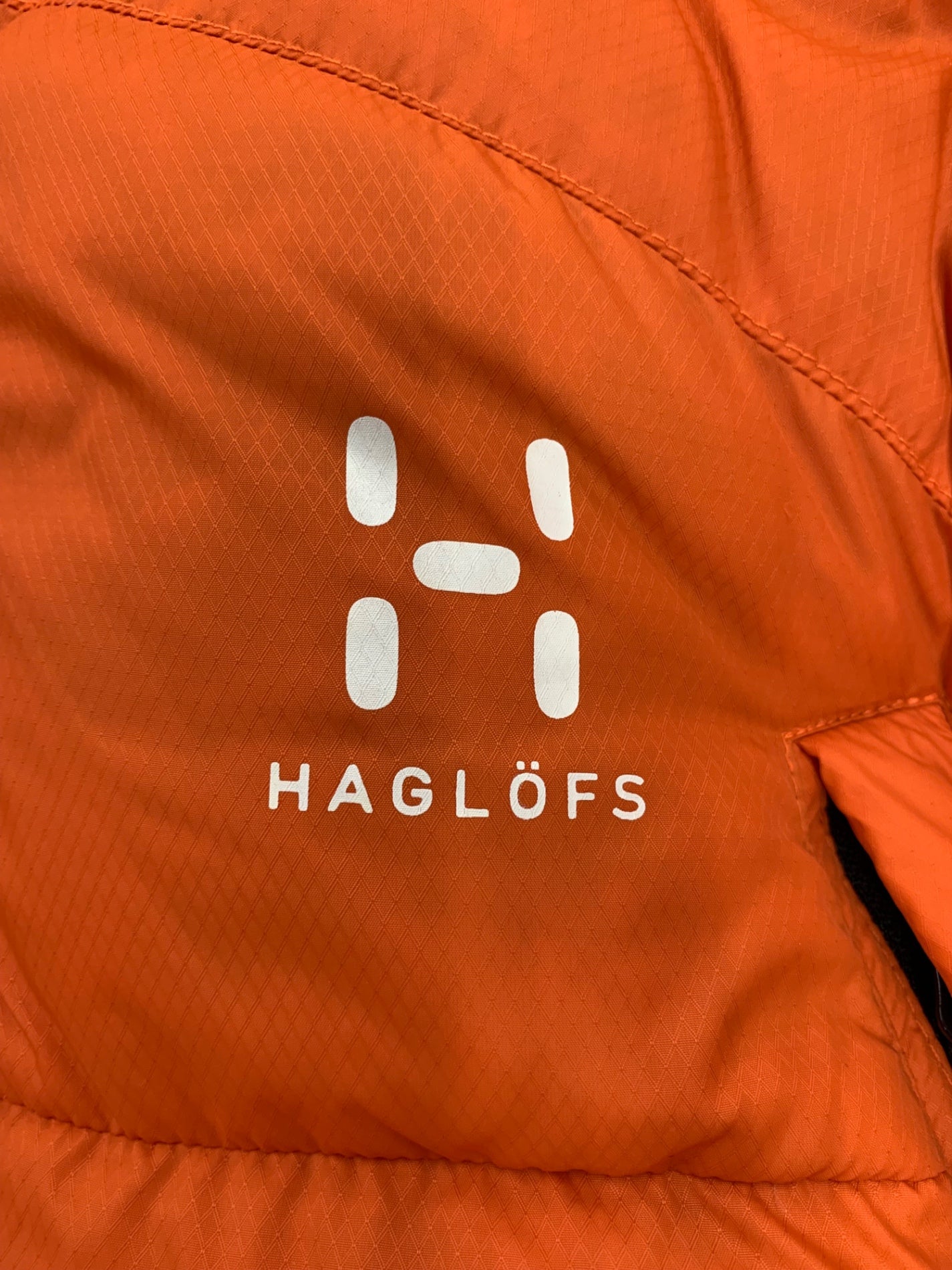 ホグロフス ダウンジャケット XS オレンジ フーディ IT3RTN9XCKO4