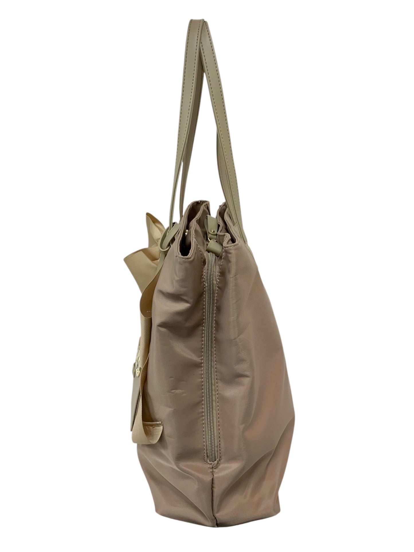 エムズグレイシー 194507 トートバッグ ベージュ リボンモチーフ ナイロン ITGC666PFR32