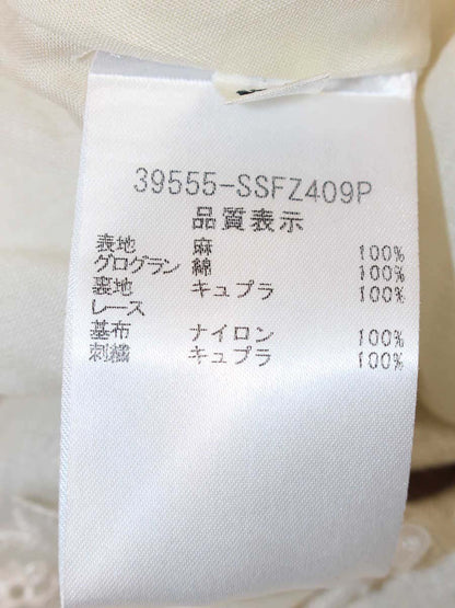 フォクシーブティック 39555 スカート 38 ベージュ リネン ITJ8W9DP298A