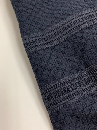 フォクシーブティック Bergamote ベルガモット 44692 スカート 38 ネイビー タックフレア ITIUFFNZCWKK