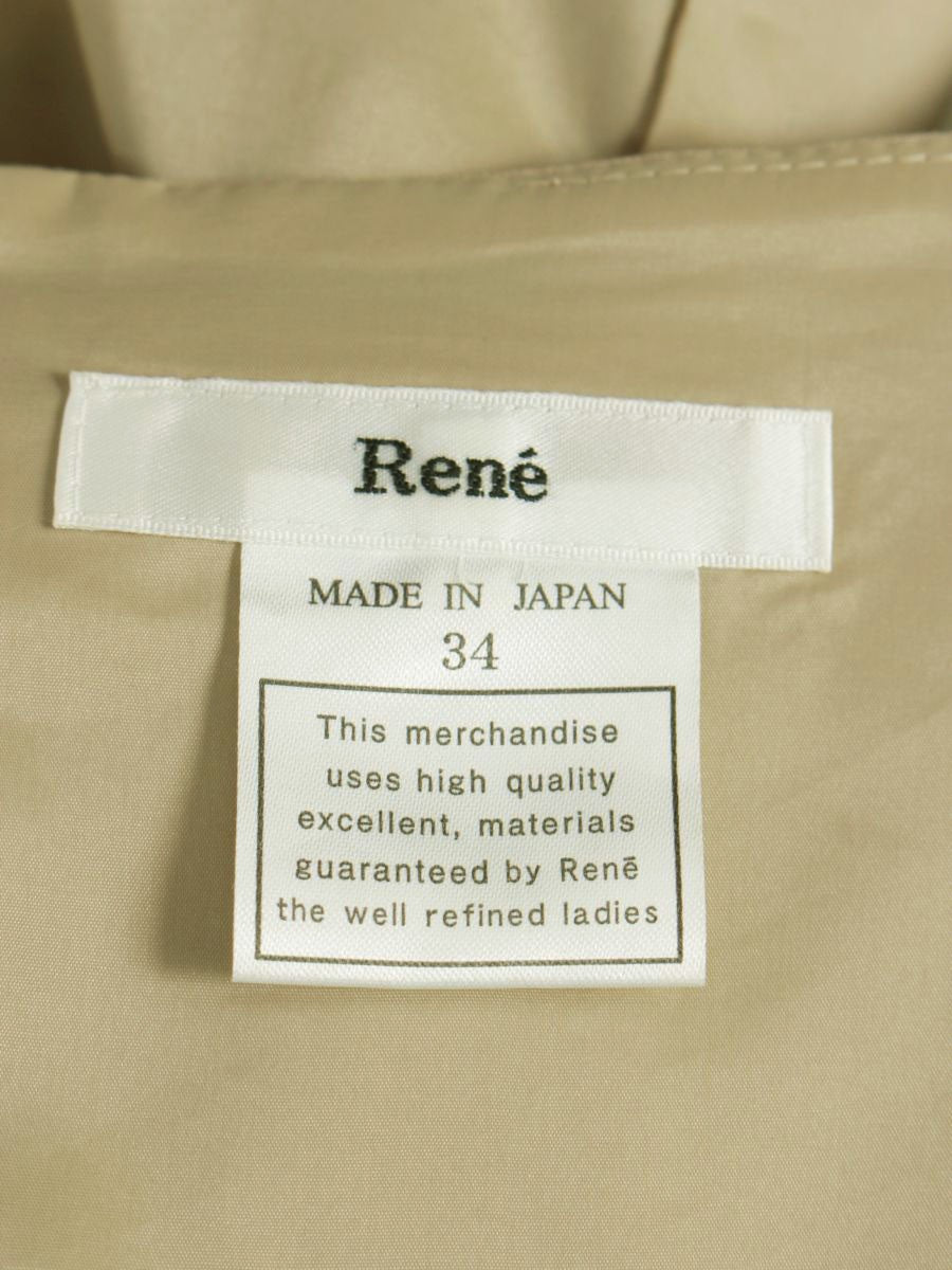 ルネ 6636101 ワンピース 34 ベージュ 袖バルーン ITKO7KSYG6YW 【SALE】