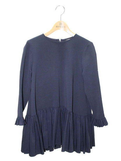 エムプルミエブラック 異素材切替ペプラムブラウス C340-603 32 ネイビー ITZWMWN6CKG0