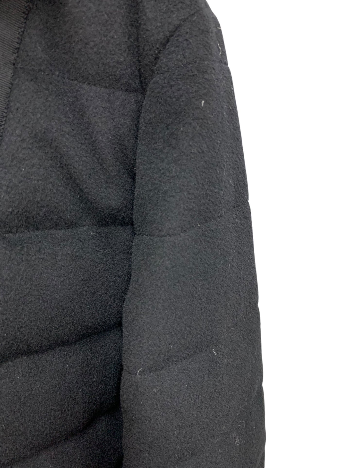 ルネ 6738740 ダウンジャケット 38 ブラック フード フォックスファー ウール IT75AHEYPK22