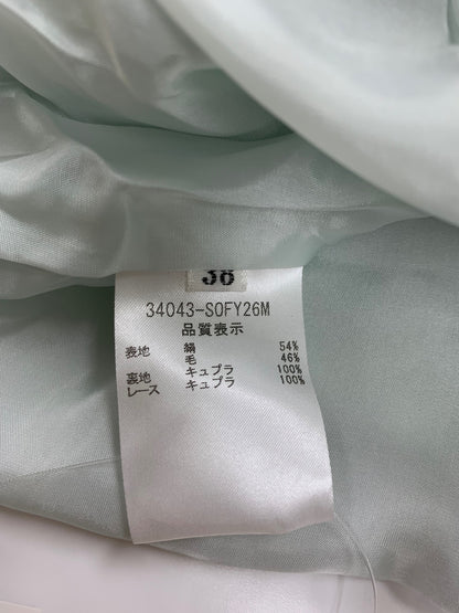 フォクシーブティック ワンピース フレンチパフ 34043 38 グリーン シルク混 キュプラ ITAR9T3TLBLG