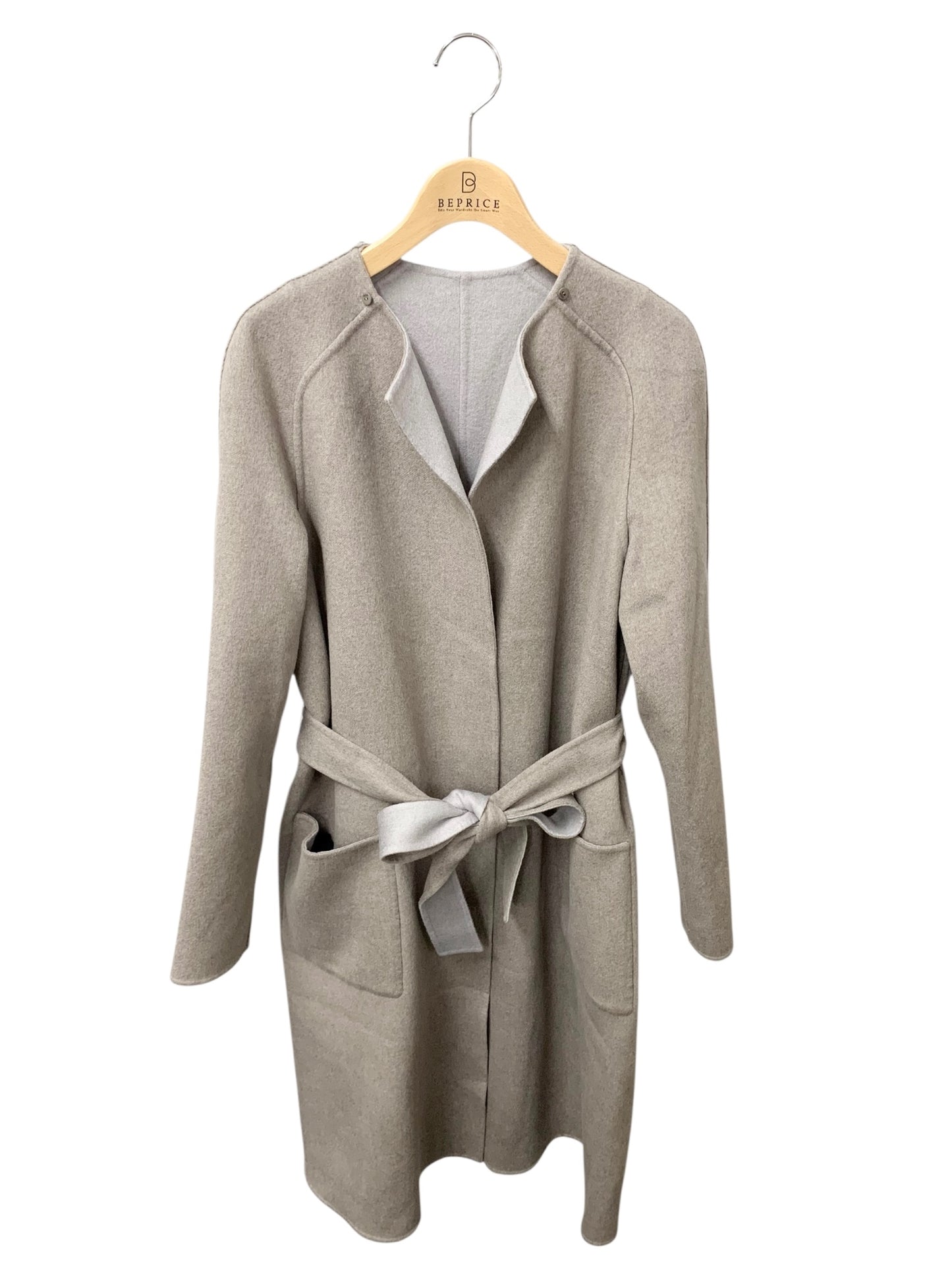 フォクシーブティック Cashmere Luxe Coat 43045 コート 40 グレー カシミヤ リバーシブル IT4CO49UCFXM