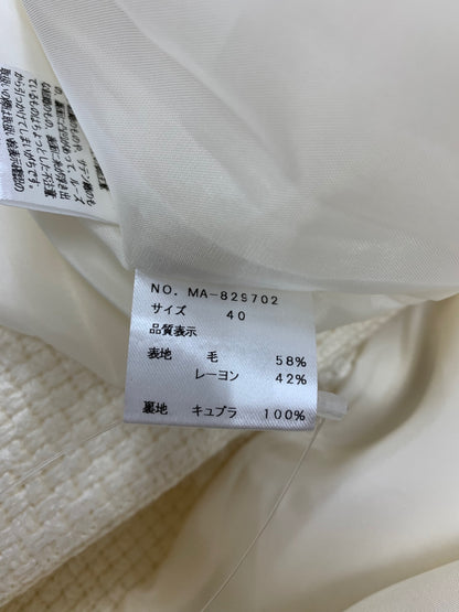 エムズグレイシー 829702 コート 40 アイボリー ウール IT1D7T9OUDG0