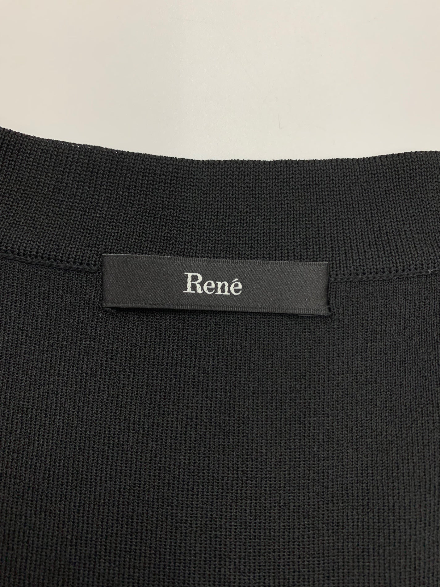 ルネ 5112210  カーディガン 38 ブラック ロング パール IT99CQOAULQ8