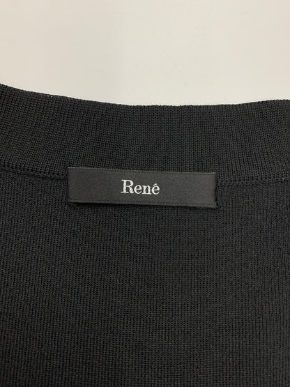 ルネ 5112210  カーディガン 38 ブラック ロング パール IT99CQOAULQ8