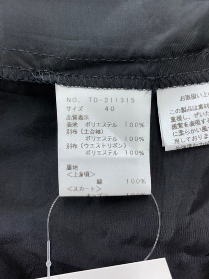 エムズグレイシー ローズプリントドレス 211315 ワンピース 40 ブラック IT2EMQ9L1RYS
