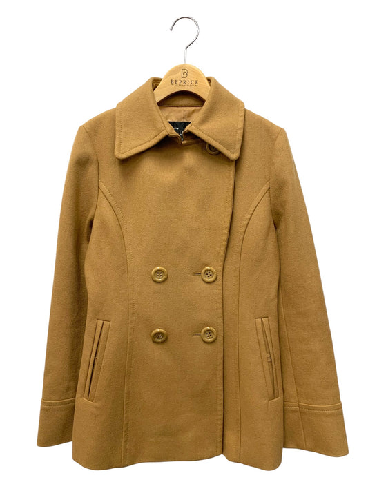 クードシャンス 187-91112 Pコート 36 キャメル ウール ITK22KA59W3K