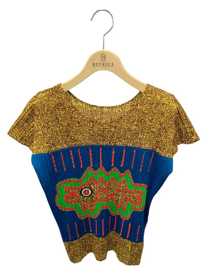 プリーツプリーズイッセイミヤケ PP91-JK731 トップス アジアン柄 3 マルチカラー ITHWIEJ34VWO 【SALE】