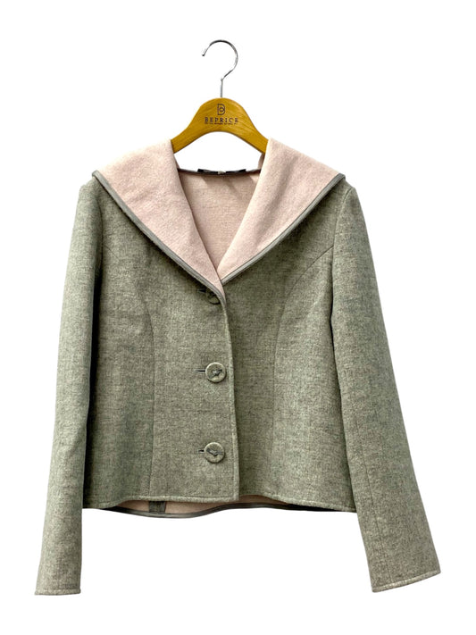 エムズグレイシー 624514 ジャケット 38 グレー フード付き ダブルフェイス ITV4XSIP458G