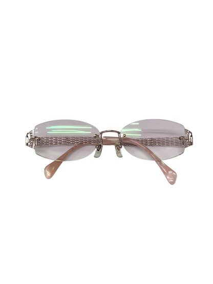 ラインアートシャルマン XL1093　 メガネ ピンク マーブル柄 ラインストーン ITYWN6WDQ97G 【SALE】