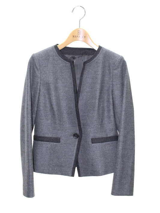 アナイ 10421-27-93-360 ノーカラージャケット 36 グレー ITPZ70BT6TLA