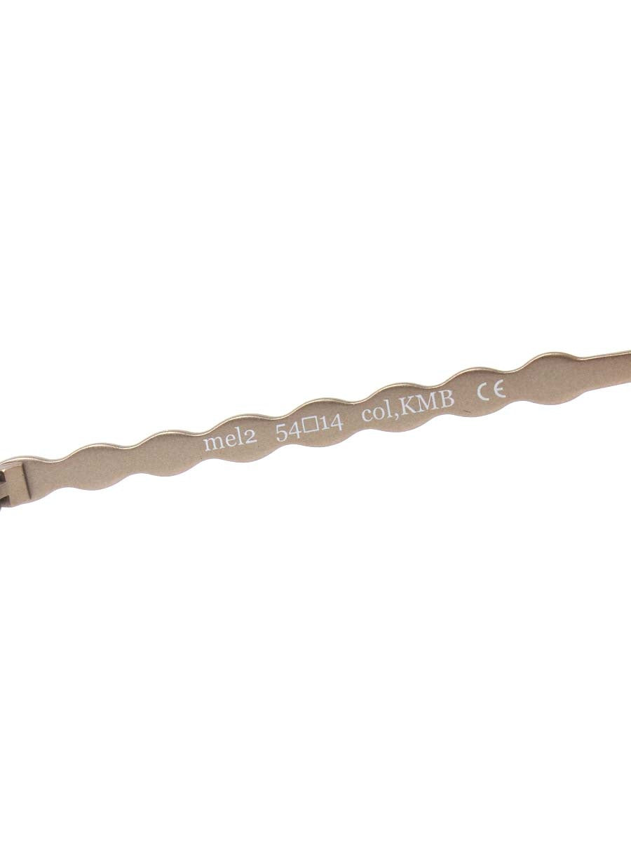 アキット mel2 メガネ ブラウン/マスタード メタルフレーム フルリム オーバル col.KMB ITU8XC0P5D54