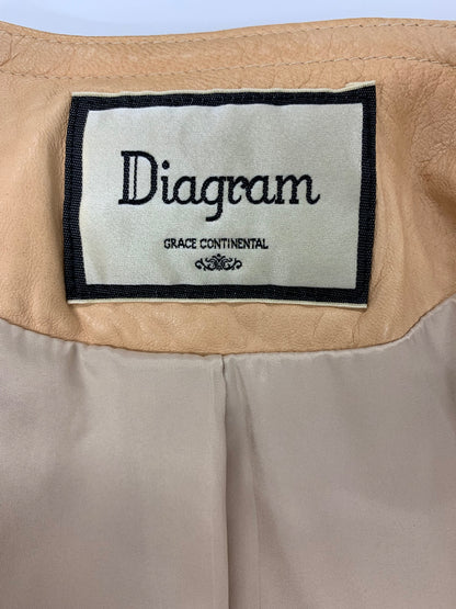 ダイアグラム 36104053 レザージャケット 36 ベージュ ラムレザー IT17Q1YUSEX4 【SALE】